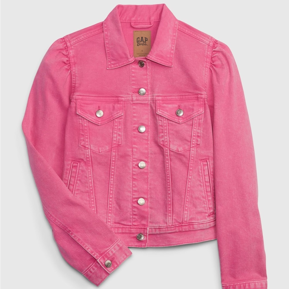 BARBIE Gap Puff Sleeve denim jacket size S